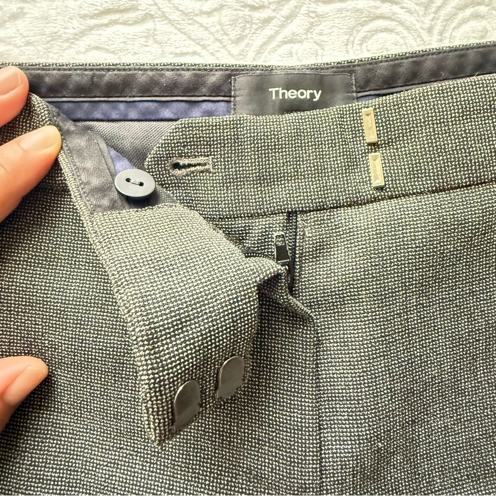 Theory Gray Dress Pants Size 2 Tailored Career Work Slacks - Picture 4 of 14
